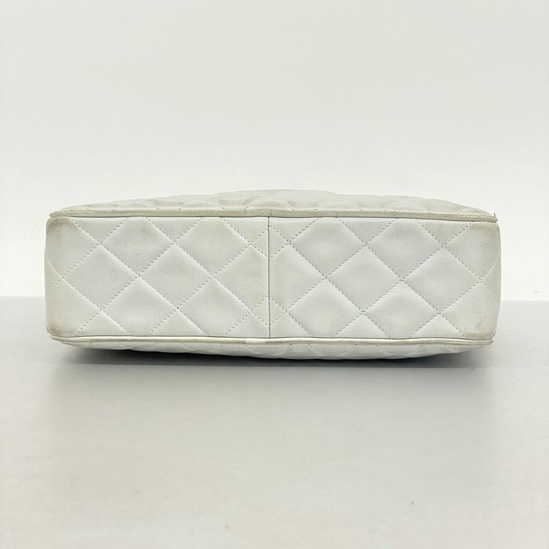 Chanel Shoulder Bag Matelasse Lambskin Sky Blue Gold Hardware Women