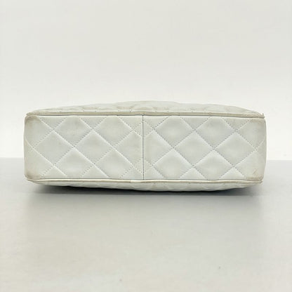 Chanel Shoulder Bag Matelasse Lambskin Sky Blue Gold Hardware Women