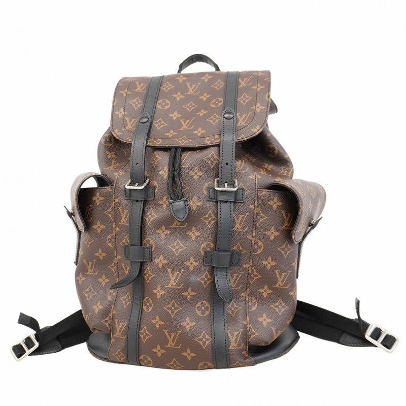 Louis Vuitton Monogram Macassar Christopher MM M43735 Brown Black Men's