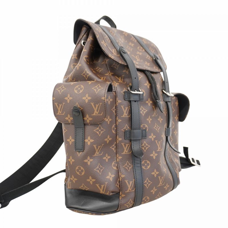 Louis Vuitton Monogram Macassar Christopher MM M43735 Brown Black Men's
