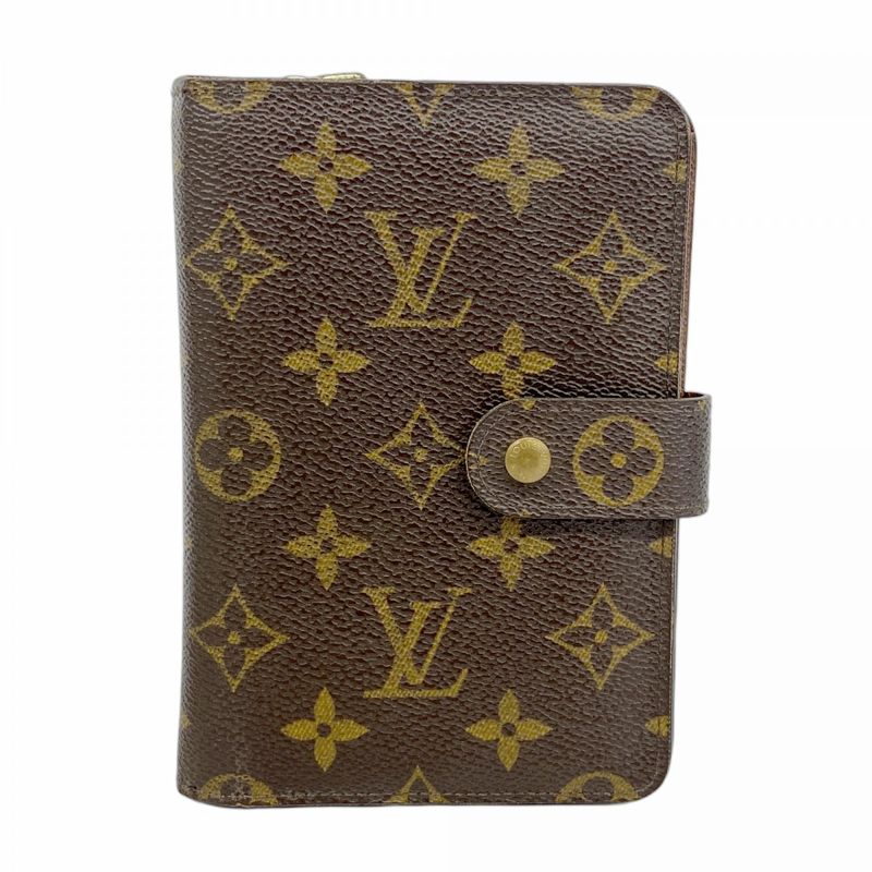 Louis Vuitton Wallet Monogram Porte Papier Zip M61207 Brown Ladies