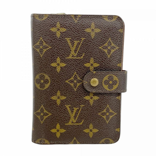 Louis Vuitton Wallet Monogram Porte Papier Zip M61207 Brown Ladies
