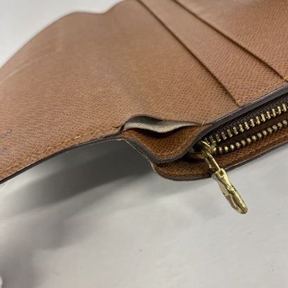 Louis Vuitton Wallet Monogram Porte Papier Zip M61207 Brown Ladies