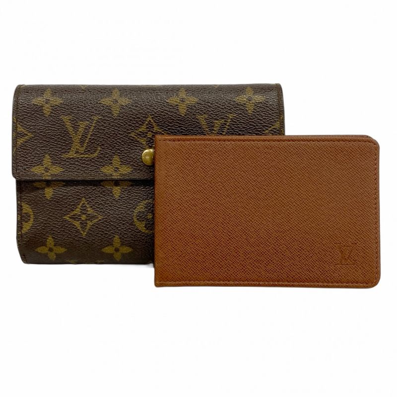 Louis Vuitton Trifold Wallet Monogram Porte-tresor Etui Papier M61202 Brown