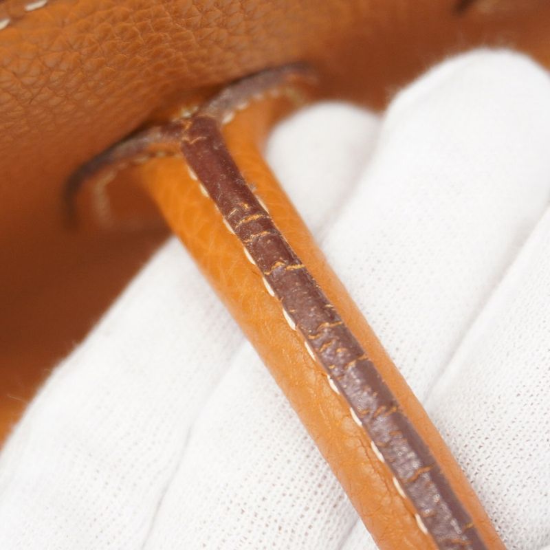 Hermes Handbag Birkin 30 Togo Gold Silver Hardware □H Engraved Ladies