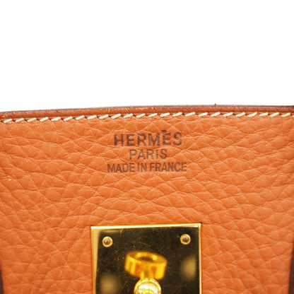 Hermes Handbag Birkin 35 Barenia Faubourg Fauve Gold Hardware □I Engraved Ladies