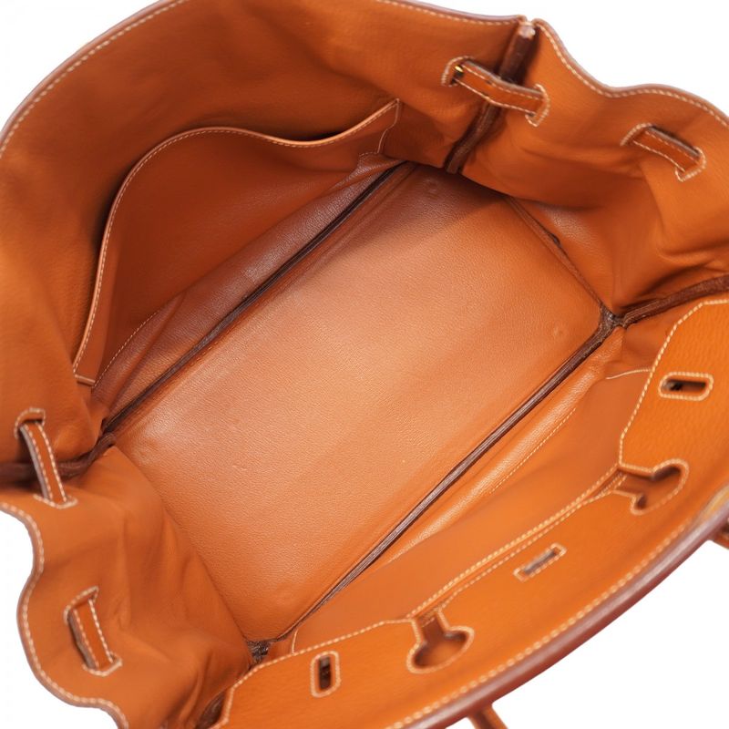 Hermes Handbag Birkin 35 Barenia Faubourg Fauve Gold Hardware □I Engraved Ladies