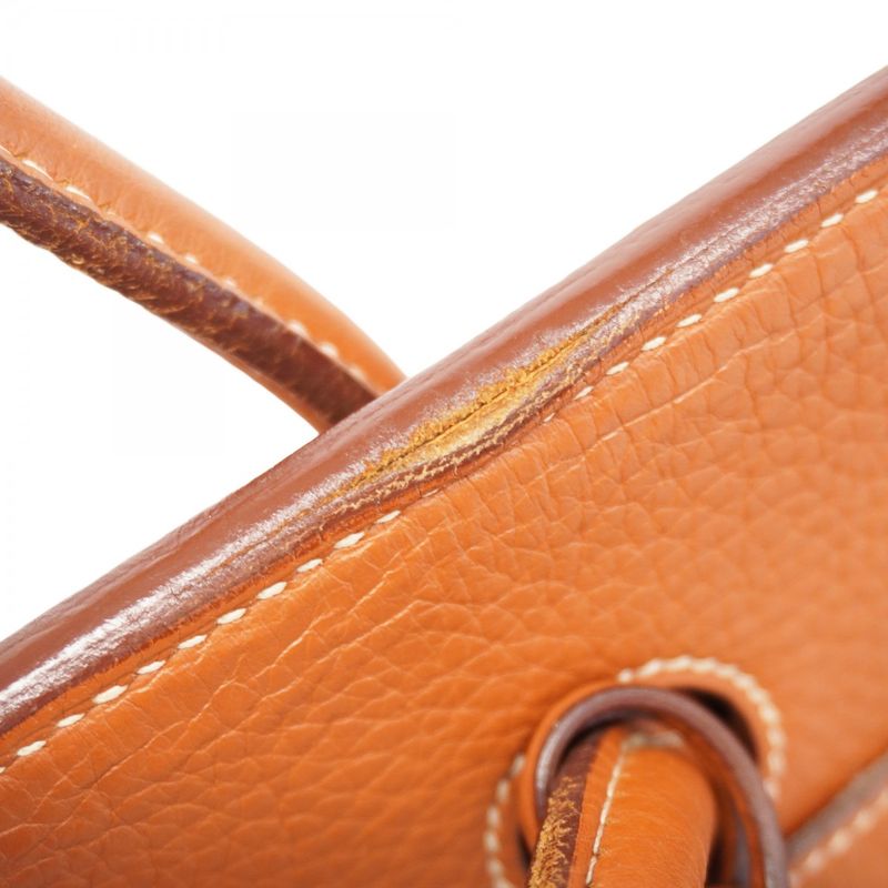 Hermes Handbag Birkin 35 Barenia Faubourg Fauve Gold Hardware □I Engraved Ladies