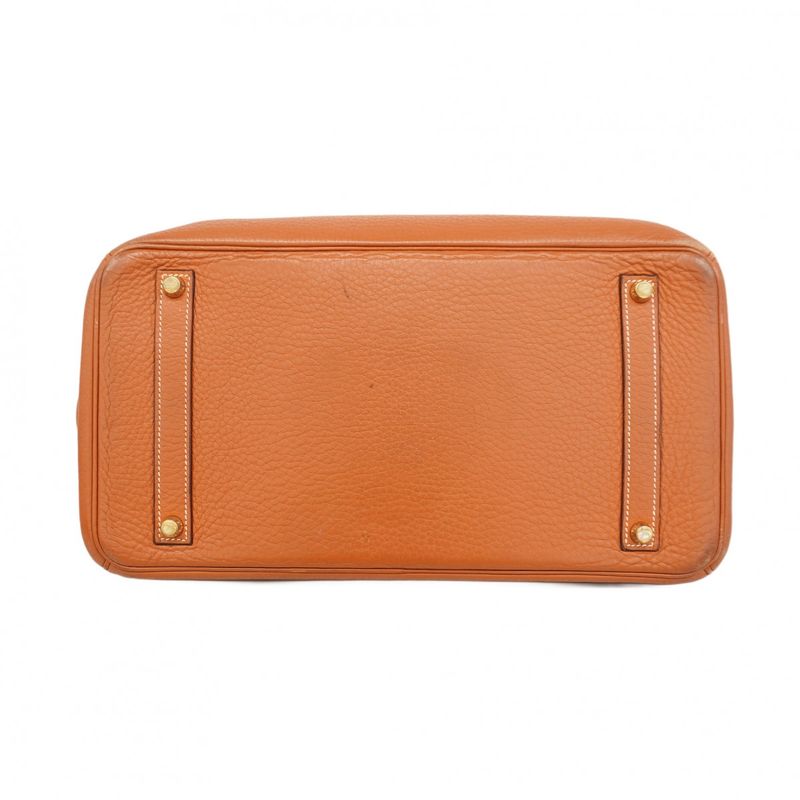 Hermes Handbag Birkin 35 Barenia Faubourg Fauve Gold Hardware □I Engraved Ladies