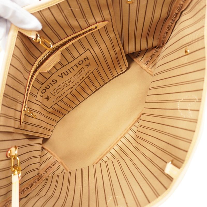 Louis Vuitton Tote Bag Monogram Neverfull MM M46975 Brown Rose Beige Women's