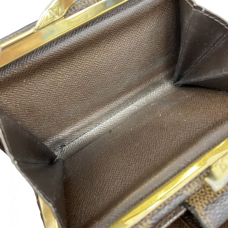 Louis Vuitton Wallet Damier Portefeuille Viennois N61674 Ebène Ladies