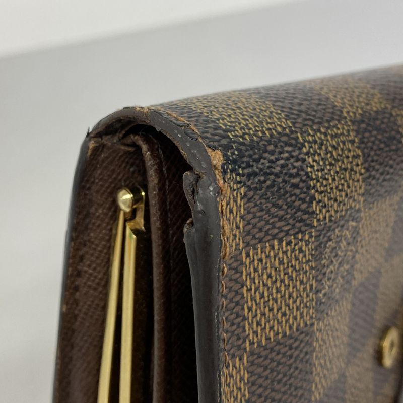 Louis Vuitton Wallet Damier Portefeuille Viennois N61674 Ebène Ladies