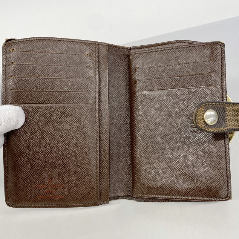 Louis Vuitton Wallet Damier Portefeuille Viennois N61674 Ebène Ladies