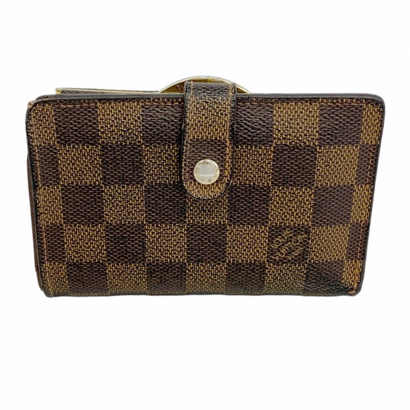 Louis Vuitton Wallet Damier Portefeuille Viennois N61674 Ebène Ladies