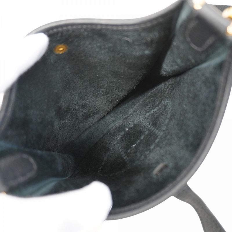 Hermes Shoulder Bag Evelyn TPM Taurillon Cles Mance Black Gold Hardware W
