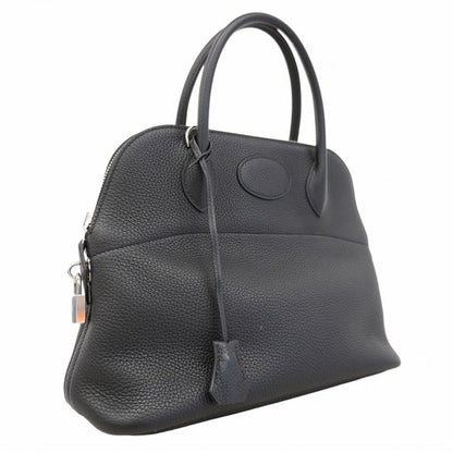 Hermes Handbag Bolide 31 Taurillon Cles Mance Black Silver Hardware Y Engraved