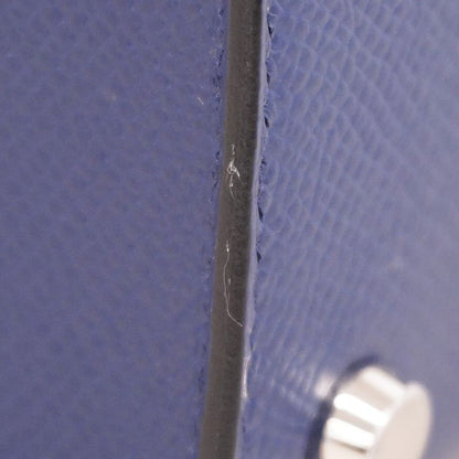 Hermes Shoulder Bag Vel-21 Vaux Epson Blue Navy Gold/silver Hardware Stamped Z