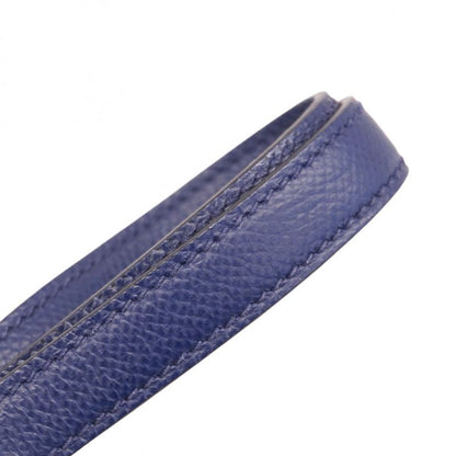 Hermes Shoulder Bag Vel-21 Vaux Epson Blue Navy Gold/silver Hardware Stamped Z