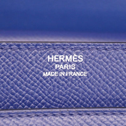 Hermes Shoulder Bag Vel-21 Vaux Epson Blue Navy Gold/silver Hardware Stamped Z
