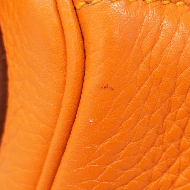 Hermes Handbag Lindy 26 Taurillon Cles Mance Orange Currie Silver Hardware □P