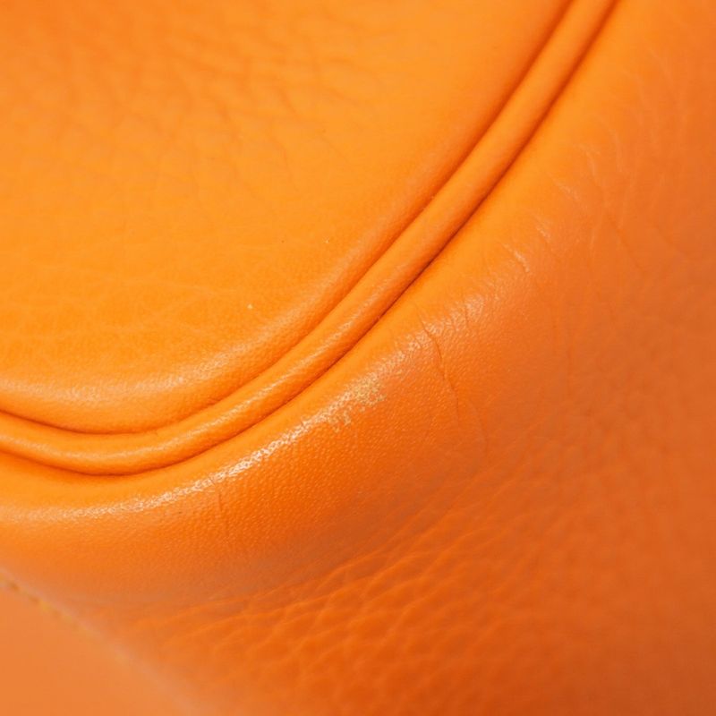 Hermes Handbag Lindy 26 Taurillon Cles Mance Orange Currie Silver Hardware □P