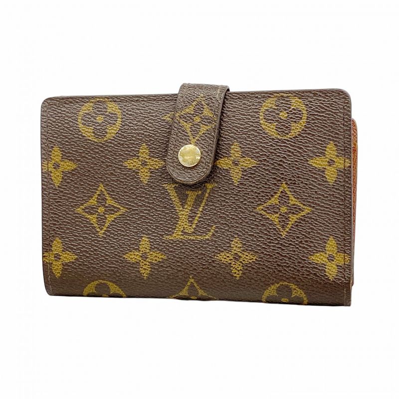 Louis Vuitton Wallet Monogram Portefeuille Viennois M61674 Brown Ladies