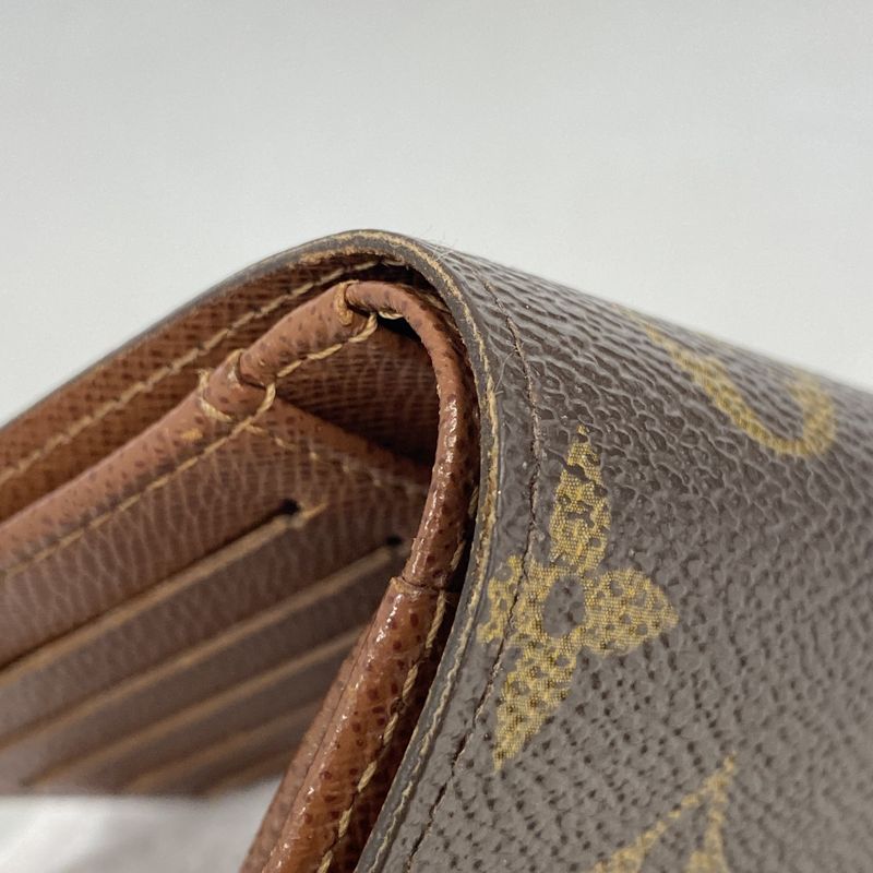 Louis Vuitton Wallet Monogram Portefeuille Viennois M61674 Brown Ladies