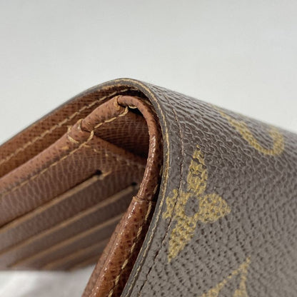 Louis Vuitton Wallet Monogram Portefeuille Viennois M61674 Brown Ladies