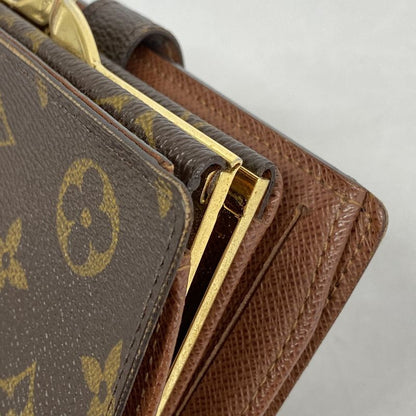 Louis Vuitton Wallet Monogram Portefeuille Viennois M61674 Brown Ladies
