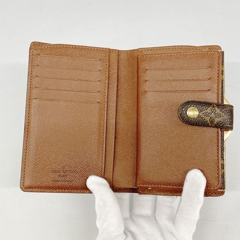 Louis Vuitton Wallet Monogram Portefeuille Viennois M61674 Brown Ladies