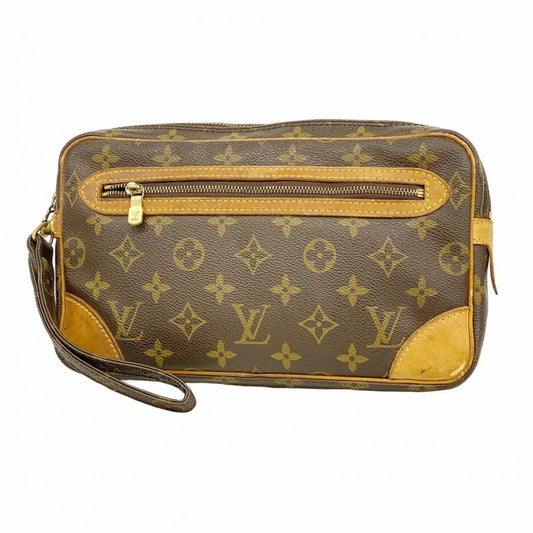 Louis Vuitton Clutch Bag Monogram Marly Dragonne GM M51825 Brown Men's