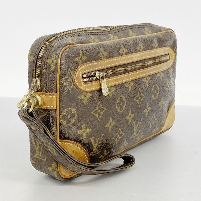 Louis Vuitton Clutch Bag Monogram Marly Dragonne GM M51825 Brown Men's