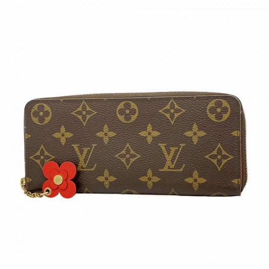Louis Vuitton Long Wallet Monogram Flower Charm Portefeuille Cles M62940 Brown