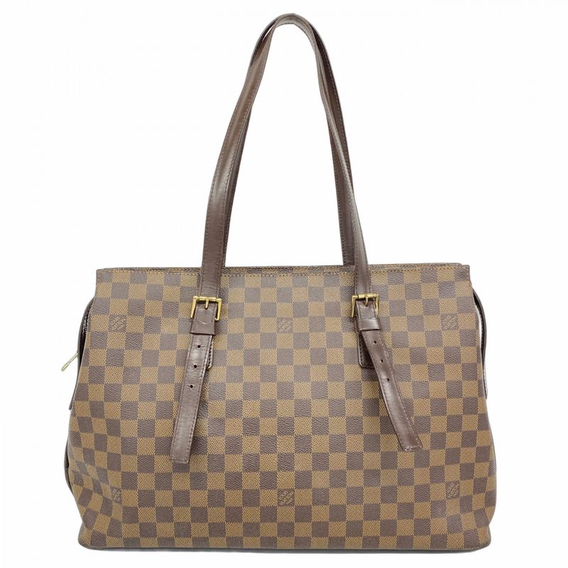 Louis Vuitton Damier Chelsea N51119 Ebene Womens Shoulder Bag