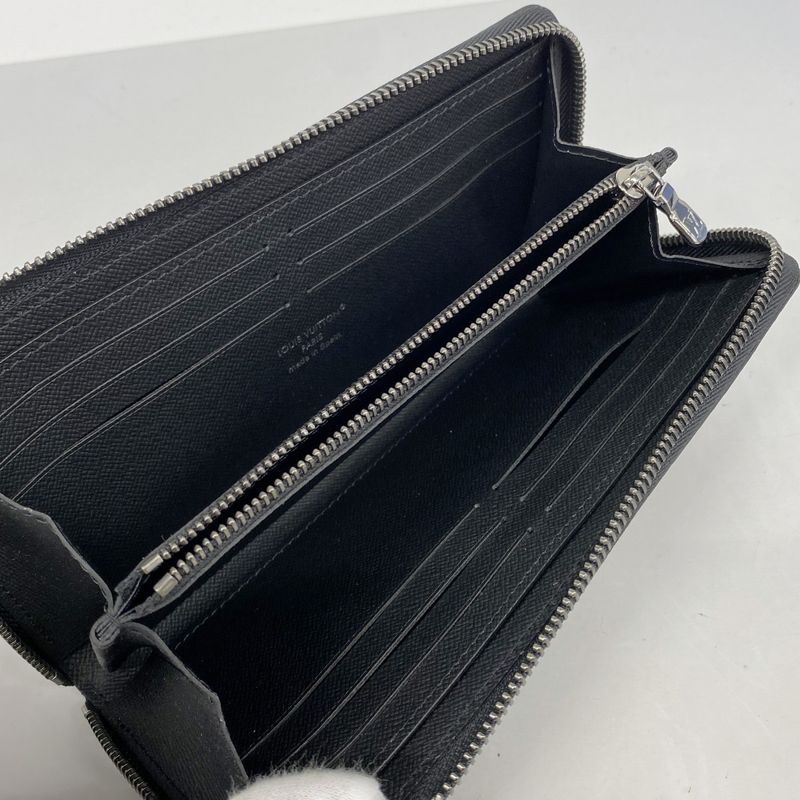 Louis Vuitton Long Wallet Monogram-eclipse Zippy Wallet Horizontal M11611 Black