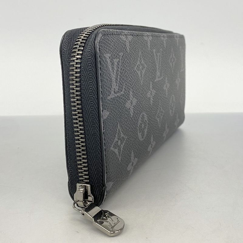 Louis Vuitton Long Wallet Monogram-eclipse Zippy Wallet Horizontal M11611 Black