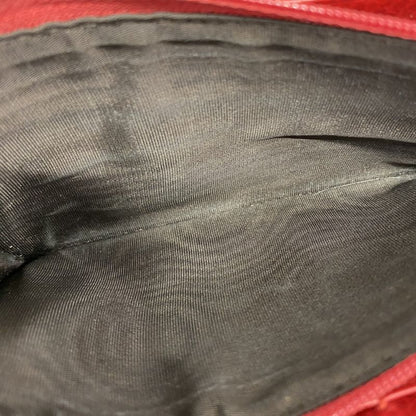 Gucci Long Wallet GG Marmont 456116 Leather Red Gold Hardware Women