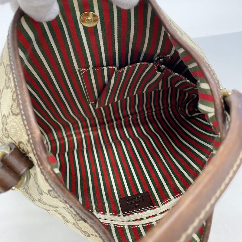 Gucci Shoulder Bag GG Canvas Interlocking G 169947 Canvas Brown Chien Pan Gold