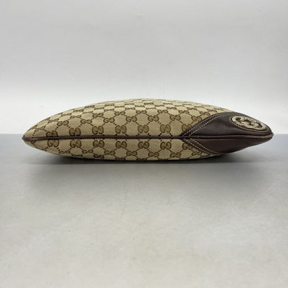 Gucci Shoulder Bag GG Canvas Interlocking G 169947 Canvas Brown Chien Pan Gold