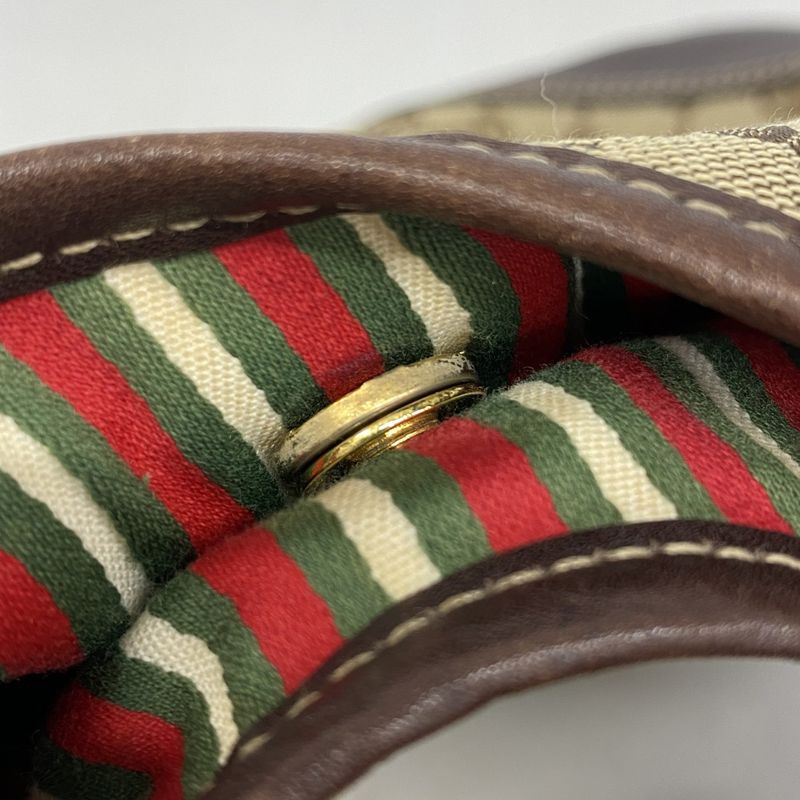 Gucci Shoulder Bag GG Canvas Interlocking G 169947 Canvas Brown Chien Pan Gold