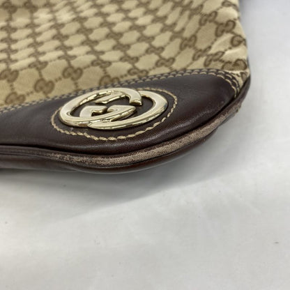 Gucci Shoulder Bag GG Canvas Interlocking G 169947 Canvas Brown Chien Pan Gold