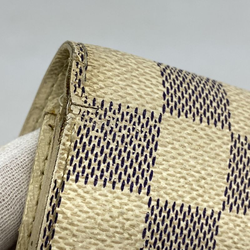 Louis Vuitton Damier Azure Portefeuille Sarah N61735 White Women's