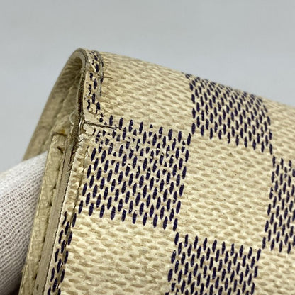 Louis Vuitton Damier Azure Portefeuille Sarah N61735 White Women's