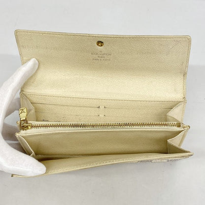 Louis Vuitton Damier Azure Portefeuille Sarah N61735 White Women's