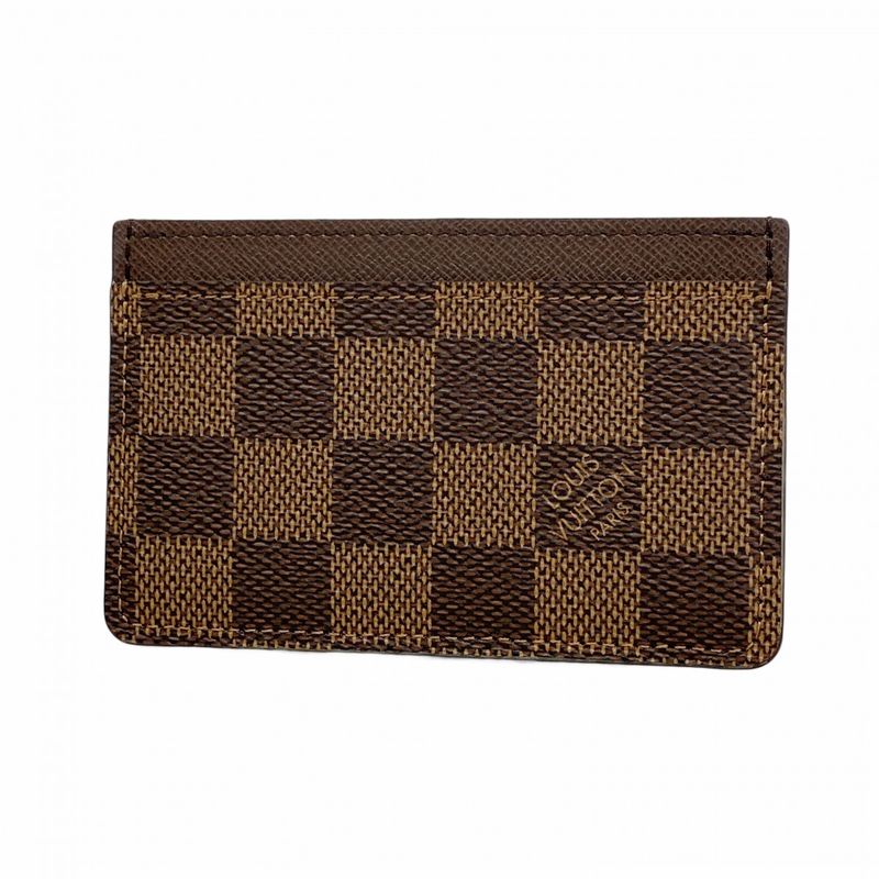 Louis Vuitton Card Case Damier Porte Carthusanple N61722 Ebène Men Women Unisex