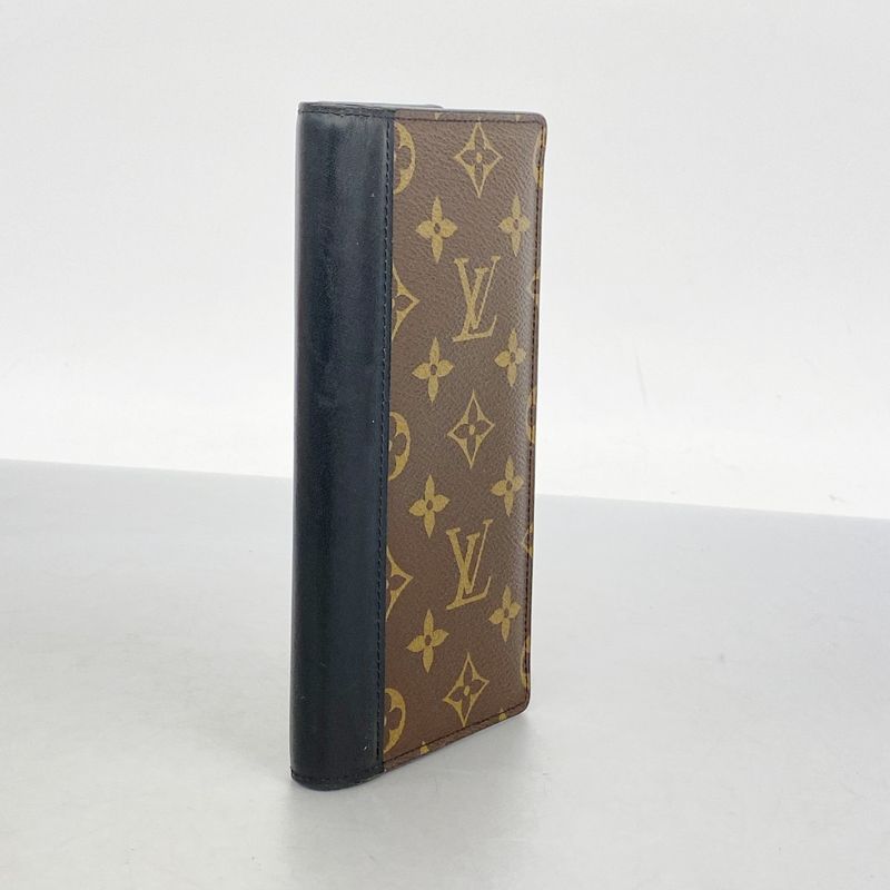 Louis Vuitton Long Wallet Monogram Macassar Portefeuille Brazza M69410 Brown