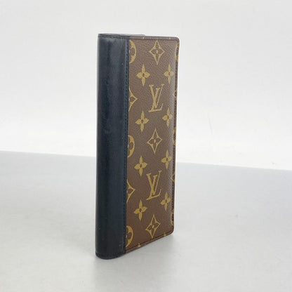 Louis Vuitton Long Wallet Monogram Macassar Portefeuille Brazza M69410 Brown