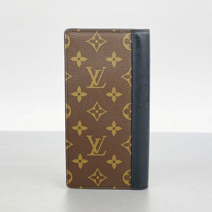Louis Vuitton Long Wallet Monogram Macassar Portefeuille Brazza M69410 Brown