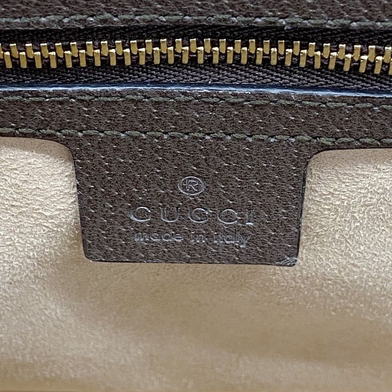 Gucci Tote Bag Ophidia 524537 PVC Brown Gold Hardware 2way Bag Women's