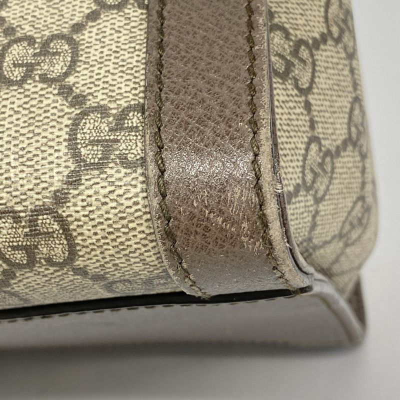 Gucci Tote Bag Ophidia 524537 PVC Brown Gold Hardware 2way Bag Women's